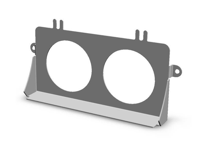 (05-07) Saab 92X - Ashtray Gauge Bezel w/ (2) 60mm (Brushed)